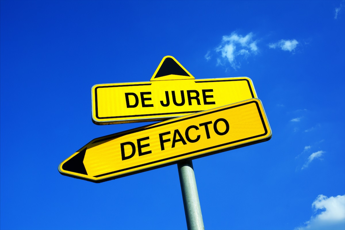 What Is De Jure And De Facto